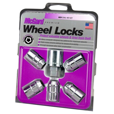 McGard Wheel Lock Nut Set - 5pk. (Cone Seat) 1/2-20 / 3/4 &13/16 Dual Hex / 1.46in. Length - Chrome