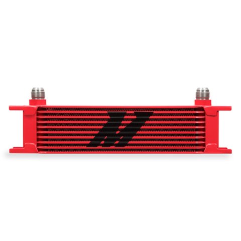 Mishimoto Universal 10 Row Oil Cooler - Red