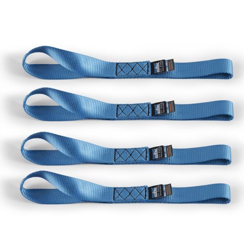 Borne Off-Road Soft Loop Tie-Down Straps (4-Pack) Blue