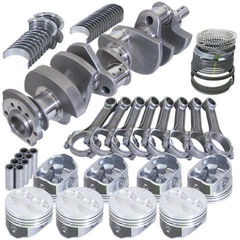 Eagle Chevy 350 2Pc 3.480in Crank 5.700in I-Beam Rods Cast -7cc 4.000in Pistons Balanced Assembly