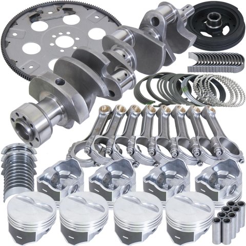 Eagle Chevy 350 1Pc 3.750in Crank 5.700in I-Beam Rods 4.030in Pistons 168 Tooth FP Balanced Assembly