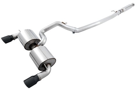 AWE Tuning Ford Focus RS Touring Edition Cat-Back Exhaust - Resonated - Diamond Black Tips