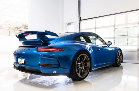 AWE Tuning Porsche 991 GT3 / RS Center Muffler Delete - Diamond Black Tips