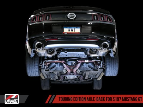 AWE Tuning S197 Mustang GT Axle-Back Exhaust - Touring Edition (Chrome Silver Tips)