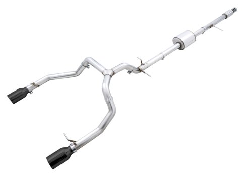 AWE Tuning 4th Gen GM 1500 5.3L 0FG Cat-Back Split Rear Exit (Flat Bumper) - Dual Diamond Tips