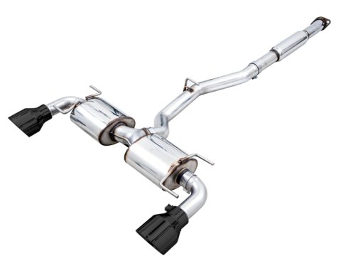 AWE Tuning Subaru BRZ/ Toyota GR86/ Toyota 86 Touring Edition Cat-Back Exhaust- Diamond Black Tips