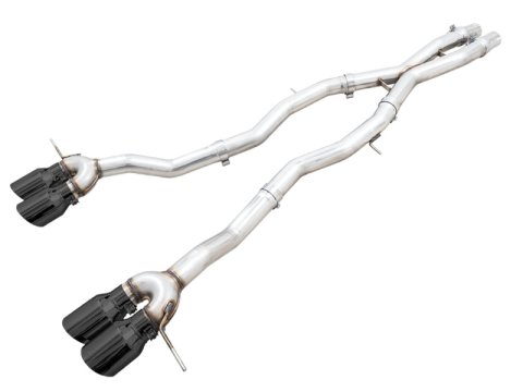 AWE Tuning Track Edition Cat-Back Exhaust for BMW G8X M3/M4 - Diamond Black Tips