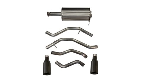 Corsa 2019-24 Ram 1500 5.7L Crew Cab w/ 57in or 76in Bed Cat-Back Dual Rr Exit 5in Blk Cerakote Tips