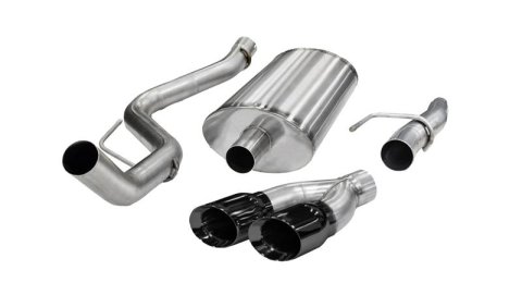 Corsa 2011-2014 Ford F-150 5.0L V8 Black Sport Cat-Back Exhaust