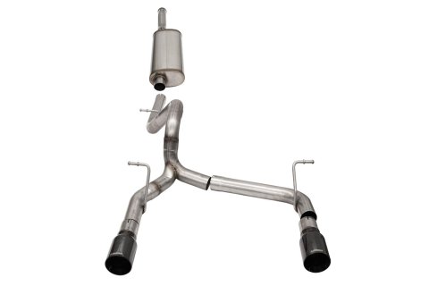 Corsa 2018-2025 Jeep Wrangler JLU 3.6L 2.75in Sport Cat-Back Exhaust w/ 4in Black Tips