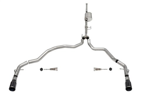 Corsa 2021-2025 Ford F-150 SuperCrew/6.5in Bed 3.5L V6 Sport Cat-Back Dual Rear Exit-Black PVD
