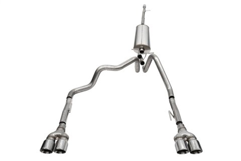 Corsa 2019-2025 GMC Sierra 1500 Cat-Back Dual Rear Exit with Twin 4in Polished Pro-Series Tips