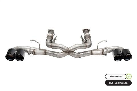Corsa 20-25 Chevrolet Corvette C8 RWD 3in Xtreme Cat-Back Exhaust w/4.5in Carbon Fiber Black PVD Tip