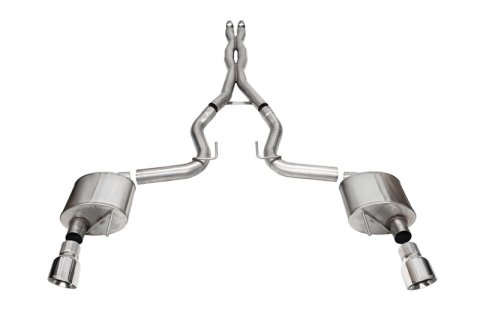 Corsa 24+ Ford Mustang GT Xtreme Cat-Back Exhaust Sys. 3.0in Dual Rear Exit w/4.5in Pro Series Tips