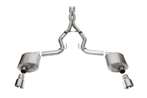 Corsa 24+ Ford MustangGT Sport Cat-Back Exhaust System 3.0in Dual Rear Exit w/4.5in Pro Series Tips