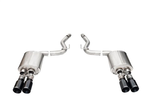 Corsa 2024-2025 Ford Mustang V8 5.0L 3in Axle-Back Exhaust System w/ Twin 4in Black Straight Tips