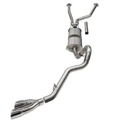 Corsa 22-25 Toyota Tundra 4WD 3in Sport Cat-Back Side Exit Exhaust System w/ Twin 4in Polished Tips