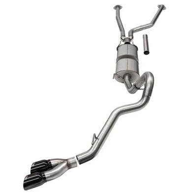 Corsa 22-25 Toyota Tundra 4WD 3in Sport Cat-Back Side Exit Exhaust System w/ Twin 4in Black PVD Tips