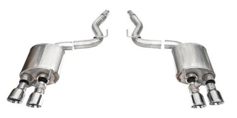 Corsa 24+ Ford Mustang Dark Horse 5.0L 3in Dual Rear Exit Axle-Back w/Twin 4.5in Polish Slash Tips