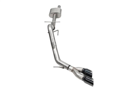 Corsa 2024-2025 Ford Ranger 3in Cat-Back Exhaust 4in Black PVD Pro-Series Slash Cut Twin Tip
