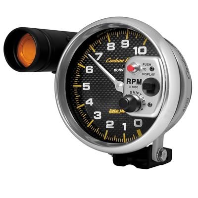 Autometer Carbon Fiber Series 5-inch Tachometer w/ Shift Light (Different Discount Structure -12%)