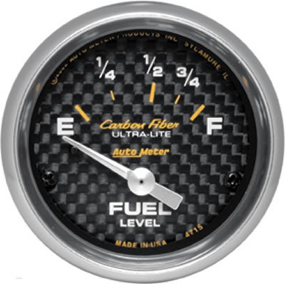 Autometer Carbon Fiber 52mm 73E-10F Electronic Fuel Level Gauge