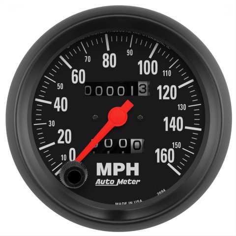 Autometer Z-Series 85mm160 MPH Mechanical Speedometer