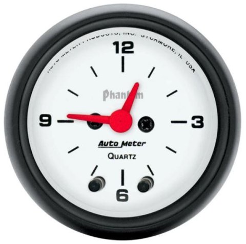 Autometer Phantom 52mm 12V Electronic Clock Gauge