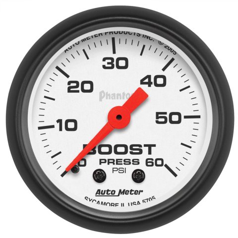 Autometer Phantom 52mm 0-60 PSI Mechanical Boost Gauge