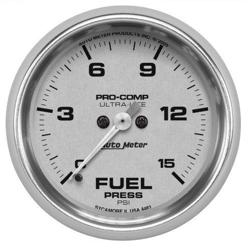 Autometer Ultra-Lite 2-5/8in 15psi Fuel Pressure Gauge - Digital Stepper Motor