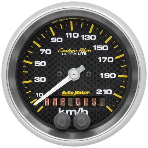 Autometer Ultra-Lite Carbon Fiber 3-3/8in 140 MPH In-Dash Full Sweep GPS Speedometer