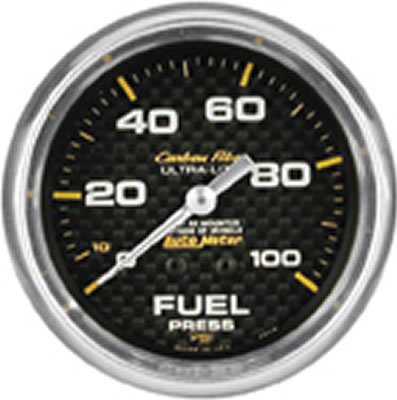 Autometer Carbon Fiber 66.7mm 100 PSI Mechanical Oil Pressure Gauge