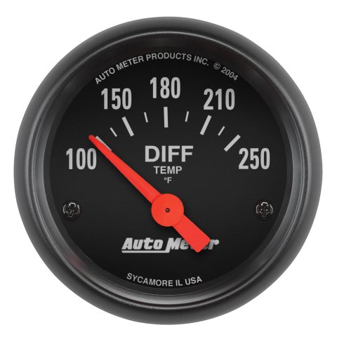 AutoMeter Gauge Differential Temp 2-1/16in. 100-250 Deg. F Electric Z-Series