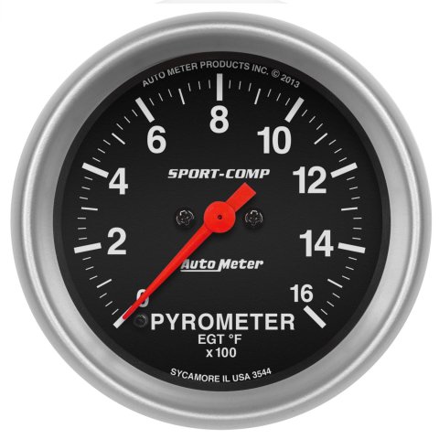 AutoMeter Gauge Pyrometer (Egt) 2-5/8in. 1600 Deg. F Digital Stepper Motor Sport-Comp