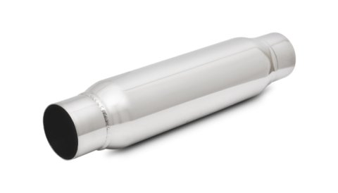 Vibrant SS Resonator (Standard Design) 2.in inlet/outlet x 12in long w/ 3.5in OD resonator body