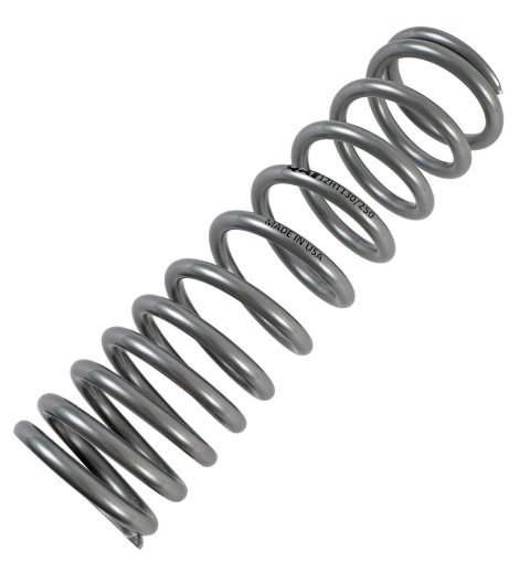 QA1 2-1/2in ID Variable Rate High Travel Spring - 12in Length x 130/250lbs/in - Silver Powder Coated