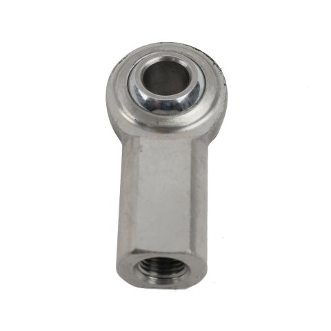 QA1 G Series 2-Pc Rod End - Female/Right Hand - .375in Bore x 3/8-24 - Stainless Steel w/PTFE