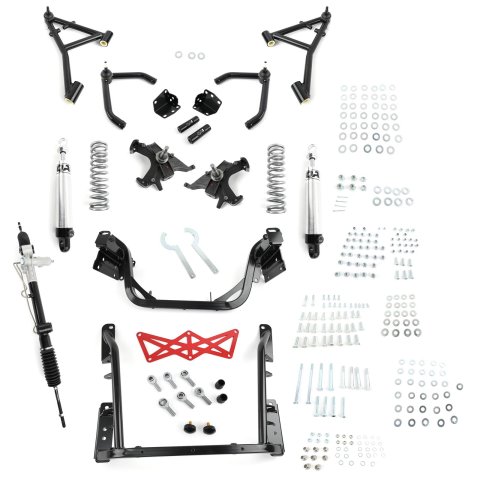 QA1 65-79 Ford F100 Front Coil-Over Conversion Kit (5-7in Drop) - Single Adjustable (500lbs/in)