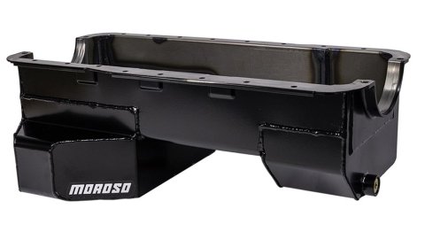 Moroso Ford 289-302 (w/Rear Sump) Road Race Baffled Wet Sump 7qt 7.5in Steel Oil Pan