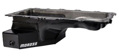 Moroso Ford 4.6/5.4L (w/Rear Sump) Road Race Baffled Wet Sump 8qt 6.5in Steel Oil Pan