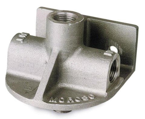 Moroso Chevrolet Big Block/Small Block Oil Filter Adapter - Remote Mount - Inlet Right/Outlet Left