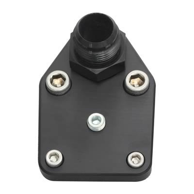 Moroso Chevrolet Small Block Fuel Pump Block-Off Plate w/Fitting - Billet Aluminum