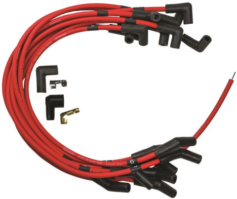Moroso Ford 289-302 Ignition Wire Set - Ultra 40 - Unsleeved - HEI - Under Header - Red