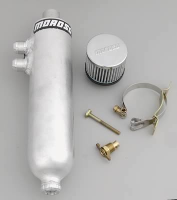 Moroso Breather Tank/Catch Can - Two -12An Fittings - Aluminum