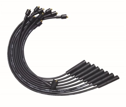 Moroso SB Chrysler Mopar 273/318/340/360 Unsleeved Non-HEI Ultra Spark Plug Wire Set - Black