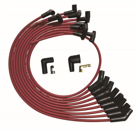 Moroso SB Ford 260/289/302 135 Deg Plug Boots HEI Ultra Spark Plug Wire Set - Red