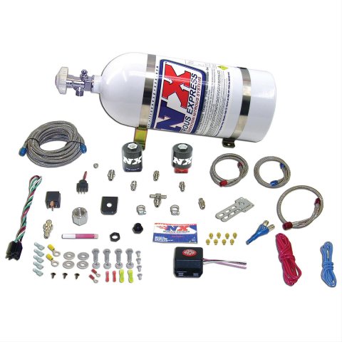 Nitrous Express Universal Fly By Wire Single Nozzle Nitrous Kit w/10lb Bottle (Incl TPS Switch)