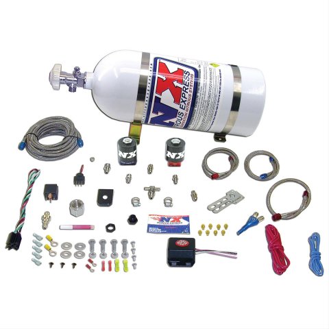 Nitrous Express Universal Fly By Wire Single Nozzle Nitrous Kit w/15lb Bottle (Incl TPS Switch)