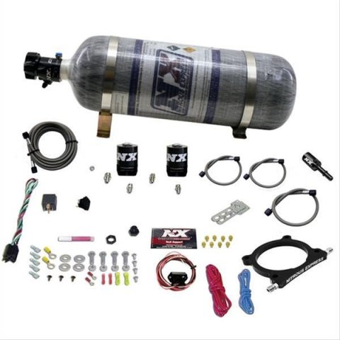 Nitrous Express 11-15 Ford Mustang GT 5.0L High Output Nitrous Plate Kit (50-250HP) w/12lb Bottle