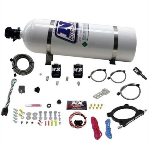 Nitrous Express 11-15 Ford Mustang GT 5.0L High Output Nitrous Plate Kit (50-250HP) w/15lb Bottle